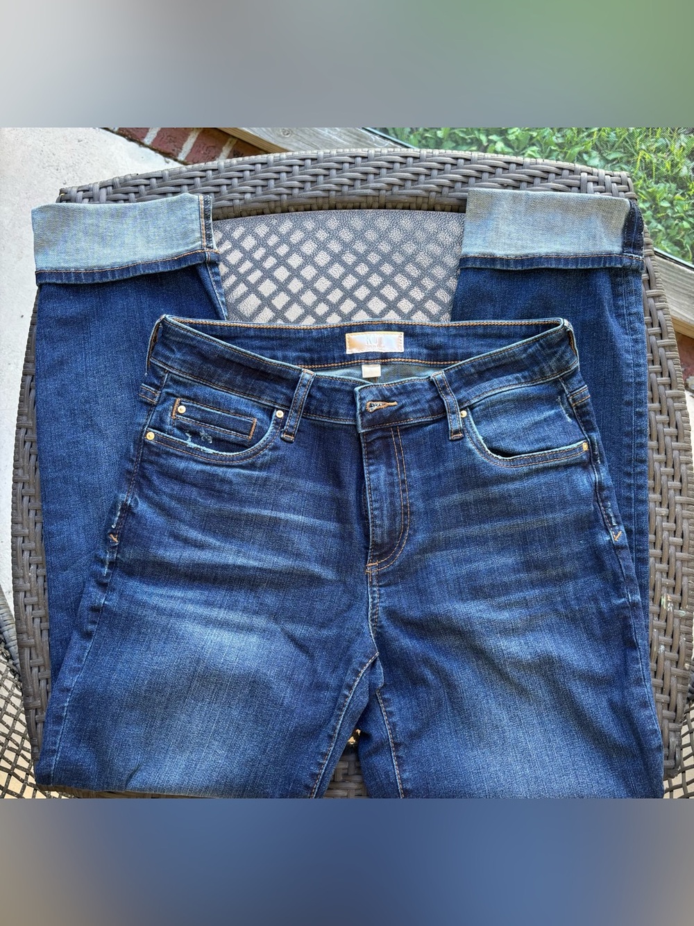 Kut from the Kloth Women's Straight Leg Dark Blue Jeans
